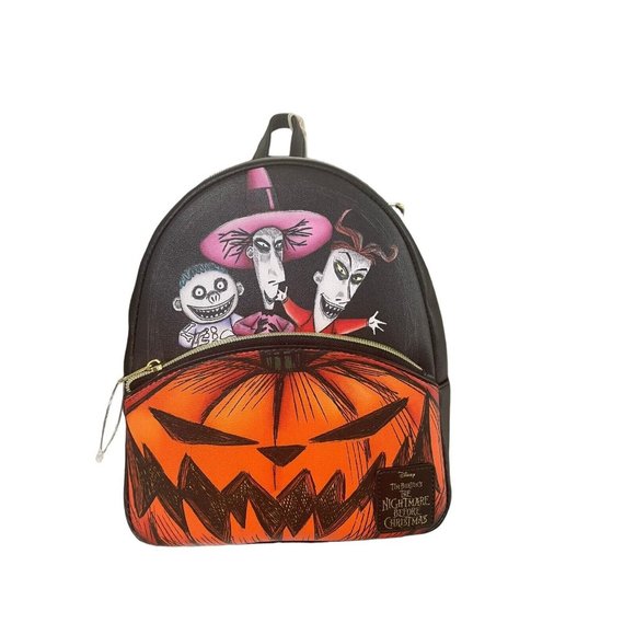 Loungefly Disney Nightmare Before Christmas Oogie's Boys Pumpkin Mini Backpack - Picture 4 of 8